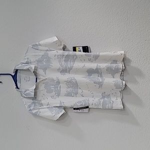 Nike Dri-Fit Golf-White/Grey Wildlife Polo Shirt AV3678-133 Women's small